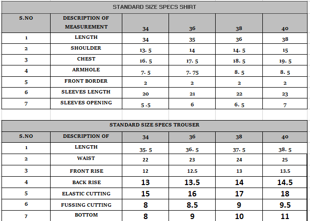 Size guide