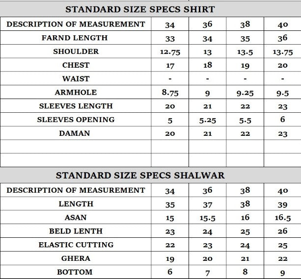 Size guide