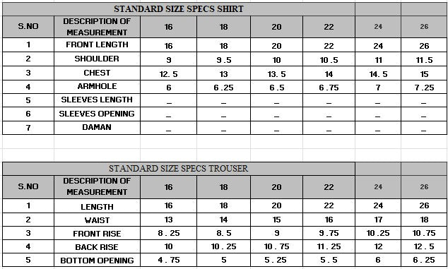 Size guide