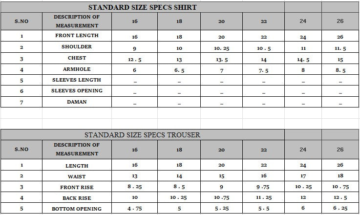 Size guide