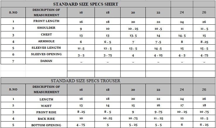Size guide