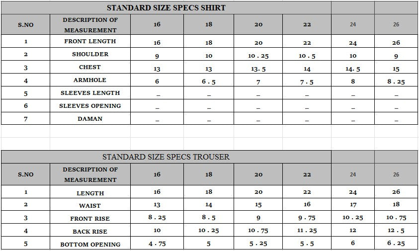 Size guide
