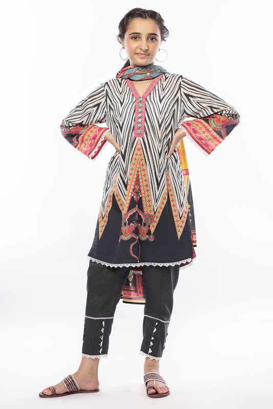 3 Piece Printed Lawn Suit 3PCS-031