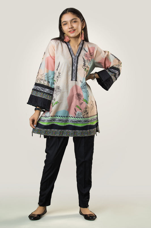 2 Piece Suit Digital Printed Lawn Shirt & Cotton Trouser PRST-056